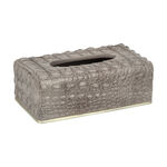 FAUX CROC SKIN TEXTURE TISSUE BOX GREY 26X15X9 image number 1