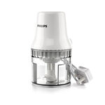 Philips plastic chopper white 450 W, 0.7L, double blades image number 1