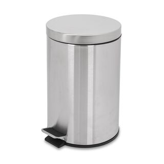 Eko Luna Metal Pedal Bin Silver 12 L