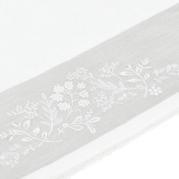 Elite Embroidered Border Bath Towel White 100% Cotton 70*140 cm image number 2