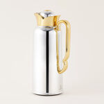 Dallaty Stainless Steel Thermos, White and Gold, 1L image number 0