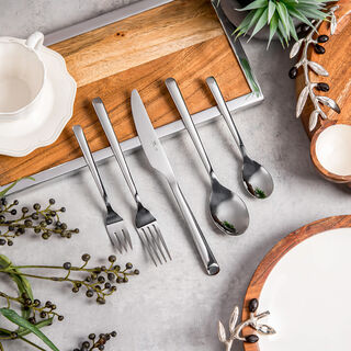 La Mesa silver stainless steel cutlery set 20 pc