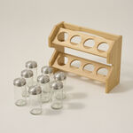 Spice Jars 8 Pieces With Bamboo Rack image number 3