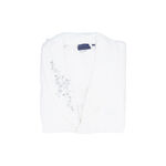 Embroidered shawl collar Bathrobe White Size S image number 0