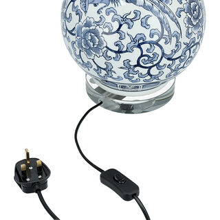 Table Lamp Blue And White 22 *22 * 45 cm