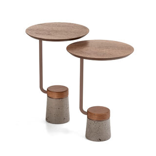 Homez crivo side table, walnut 40*40*55 cm