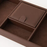 هومز منظم مجوهرات بني جلد 31.7*19*3.8سم image number 3