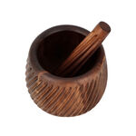 2 Pieces Acacia Wood Mortar And Pestle Set Assorted Colors image number 2