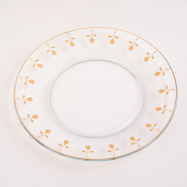 La Mesa gold Porcelain/glass 16 pc dinner plate image number 5