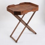 Homez Butler Table With Wood Base And Steel Leg 68*45*57Cm image number 1