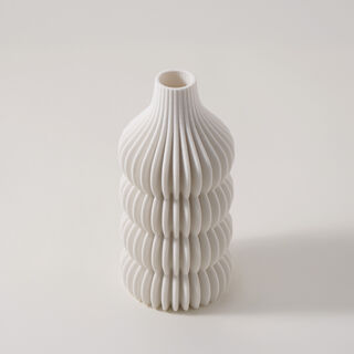 Homez Ceramic White Vase 12*12*24.7Cm
