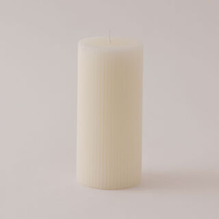 Homez soya wax line candle, white 7*7*15cm