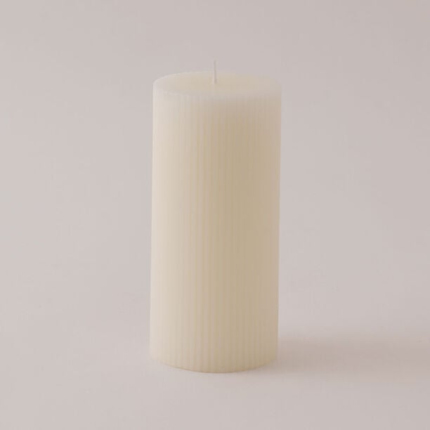 Homez soya wax line candle, white 7*7*15cm image number 1