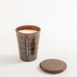 Woody aromatic scented candle in a jar with lid 360 g