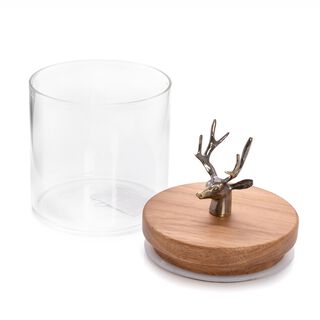 Glass Jar With Acacia Lid