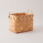 Homez rattan storage basket, beige 22.5*18*17.5 image number 0