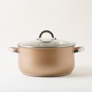 Alberto 7pcs stainless steel cookware set, gold
