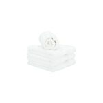 4 Piece Zero Twist Cotton Bath Towel Set 50*90 cm White image number 2