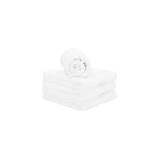 4 Piece Zero Twist Cotton Bath Towel Set 50*90 cm White