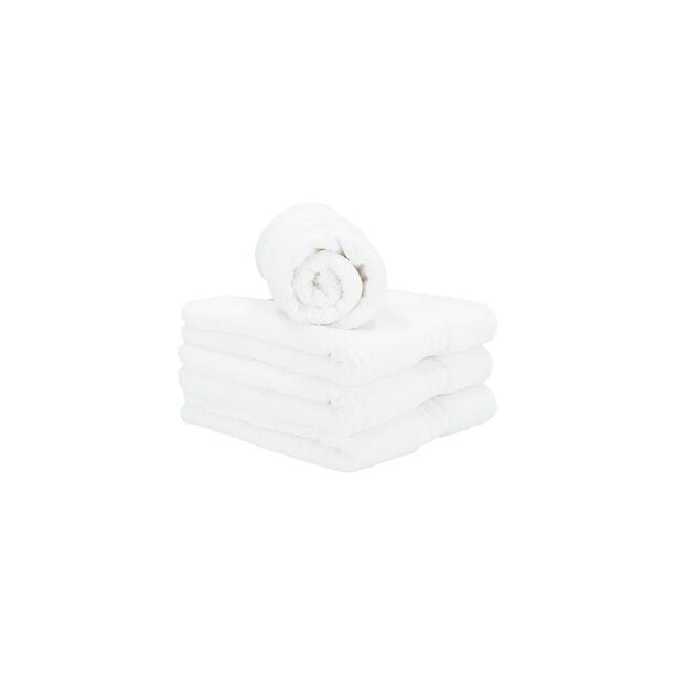 4 Piece Zero Twist Cotton Bath Towel Set 50*90 cm White image number 2