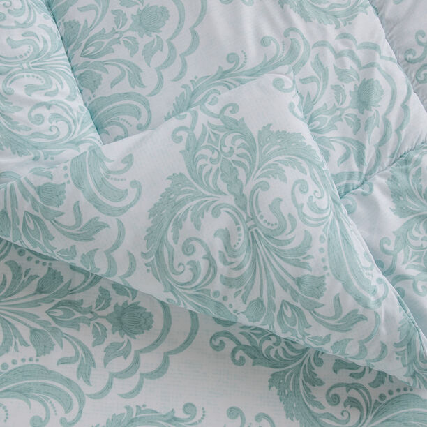 Cottage 6pcs aqua damask comforter set king size 220*240cm image number 3