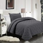 2 Pieces Super Soft Velvet Twin Bed Set image number 1