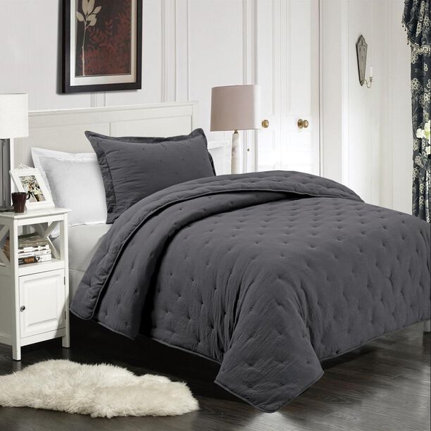 2 Pieces Super Soft Velvet Twin Bed Set image number 1