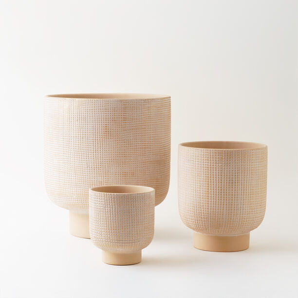 Designers made ceramic planter, beige 17.5*20.5cm image number 4