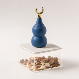 La Mesa acrylic dark blue decorative box 12*12*22.3 Cm