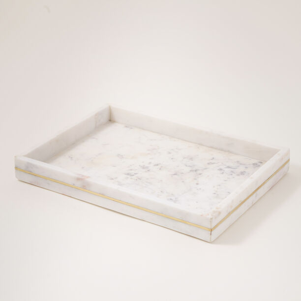 Homez marble candles serving tray 32*28*4cm, white image number 0
