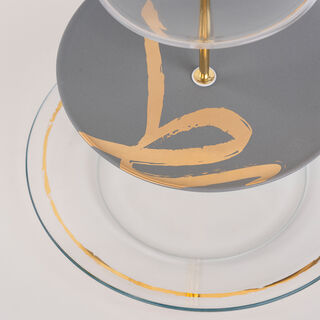 Gold Figure 3 Tier Cake Plate
