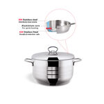 Mistercook 9 piece stainless steel cookware set image number 1