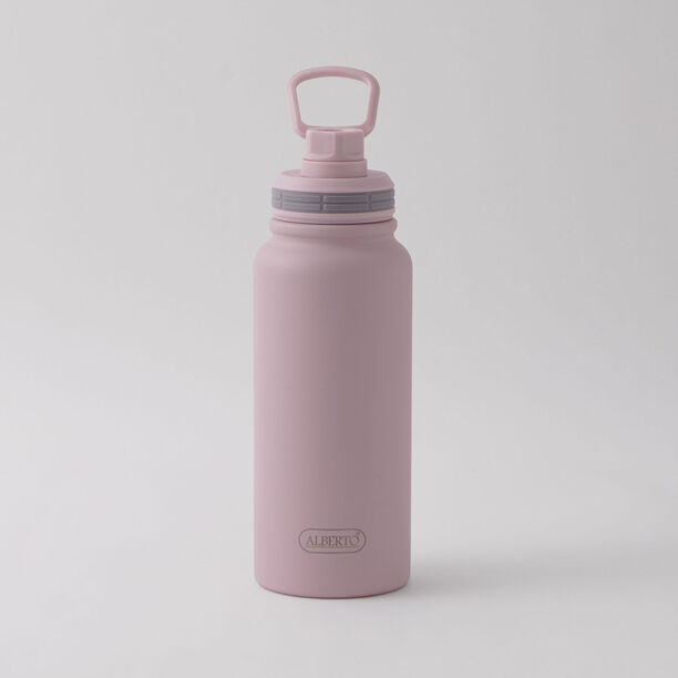 ألبرتو قارورة رياضية مزدوجة الجدار من ستانلس ستيل، وردي 800مل image number 1