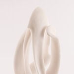 Homez aztec decorative sculpture 20.2*19.5*47cm, white and gold image number 2