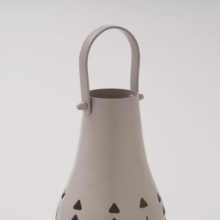 Najd Collection Metal Lantern, Beige, 12*12*25 cm