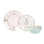La Mesa pink porcelain/glass 18 pc dinner set image number 1