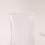 Dallaty clear glass with ine pattern tea and coffee set 18 pcs image number 2