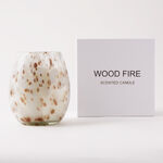 Homez glass jar candle 10*13.75cm, white image number 0
