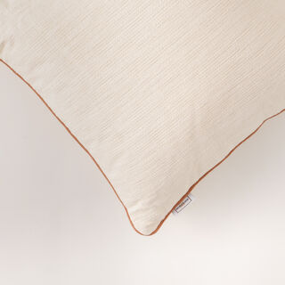 Boutique Blanche woven cotton cushion, beige