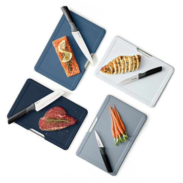 Joseph joseph folio plus chopping board with knife set 8pc graphite image number 0