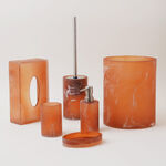 Homez clear polyresin toilet tumbler, brown7.3*7.3*11cm image number 3