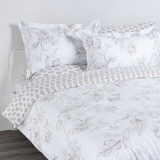 Cottage comfy floral 6pc comforter king beige 220*240cm