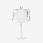 La Mesa glass cake stand with long base 30*17*9.5cm image number 0