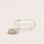 Alberto 12pcs glass spice jar set with metal lid and rack image number 2