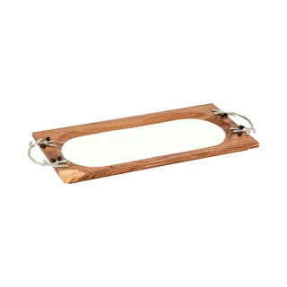 Wooden Tray With Olive Decoration Large 51Cm