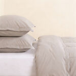 Boutique Blanche Pillow Cover Set 100% Cotton 200Tc Percale King Grey 90*50 Cm image number 1