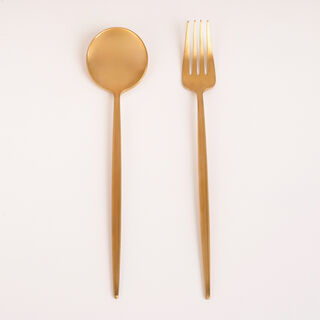 ROME 20PCS CUTLERY SET MATT GOLD MODERN SHAPE