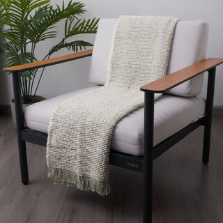 Cottage Acrylic Woven Blanket, Green 130*170Cm