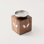 Pearl Collection Candle Holder, Wood, 8*8*10 cm image number 0