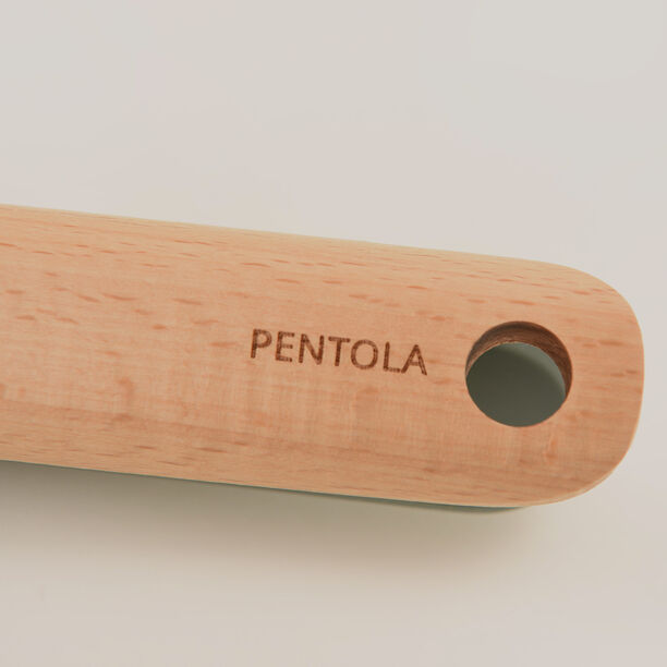 بنتولا أداة هرس الثوم بمقبض خشبي، أخضر 18*3.8*6.4سم image number 5